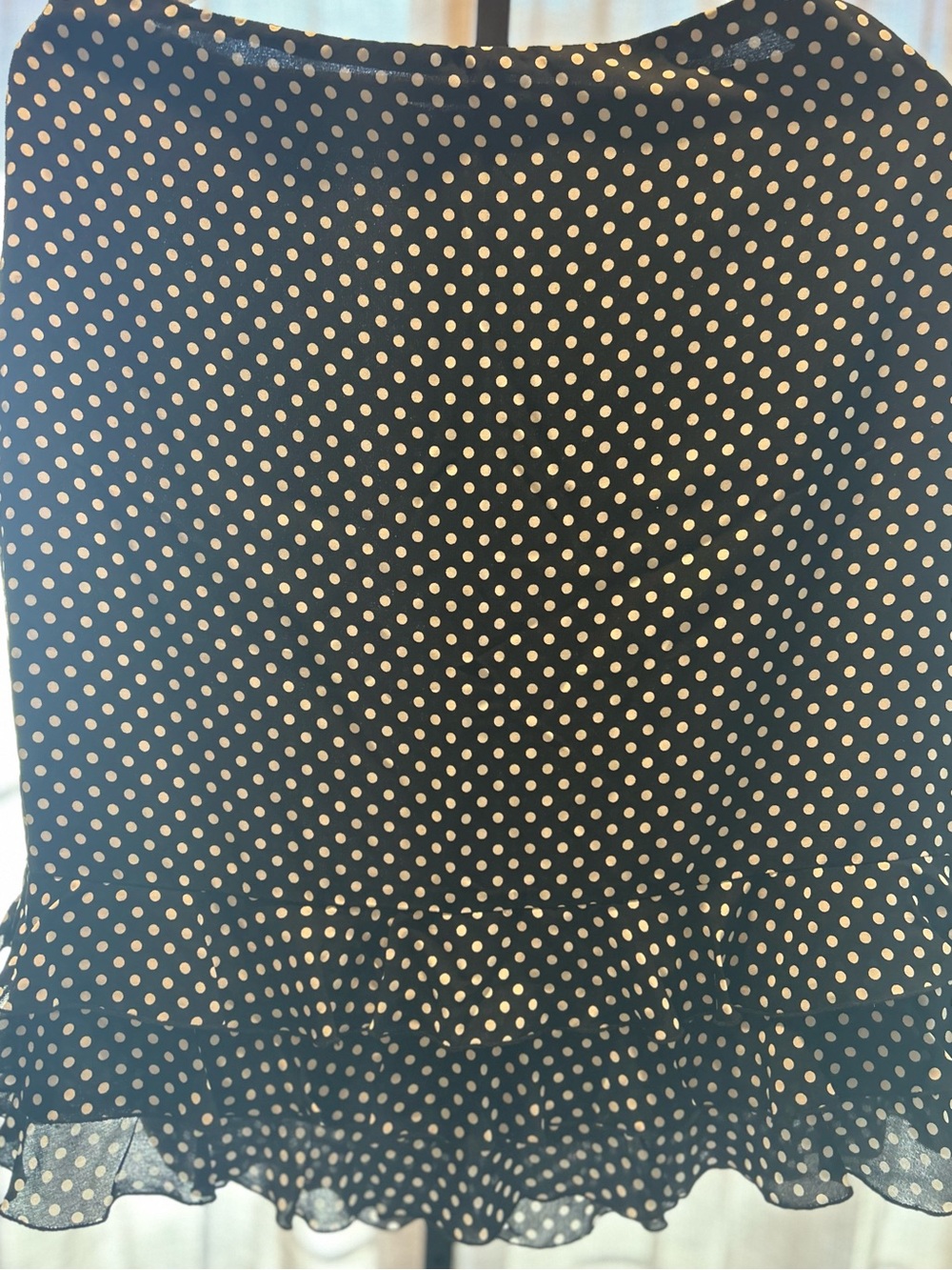 Women’s Polka Dot Circle Skirt - Black with White Dots
